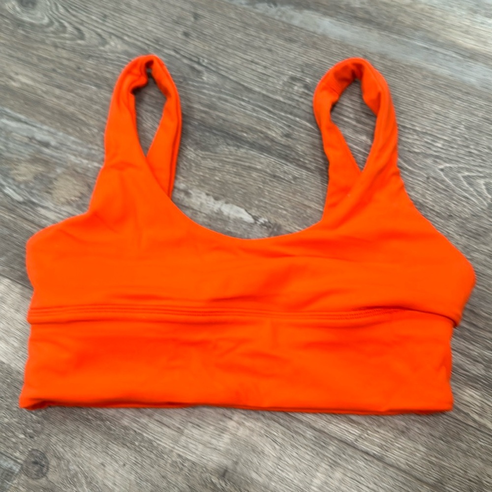 lululemon reversible bra, size 4 color orange
